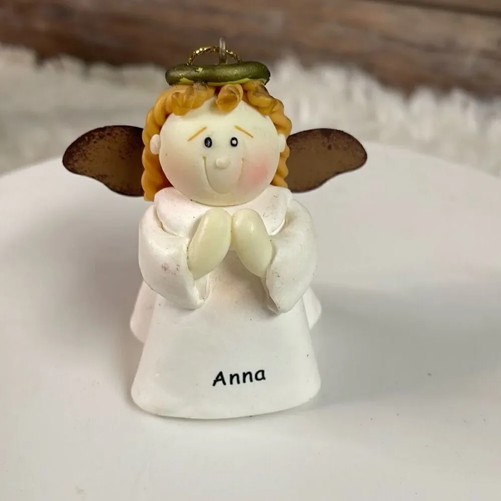Encore “Anna” Angel $ Ganz “Anna Snowman Lot of 2 Christmas Ornaments